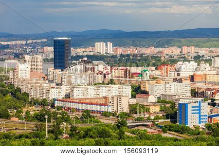 Krasnoyarsk Aerial Panoramic View