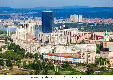 Krasnoyarsk Aerial Panoramic View
