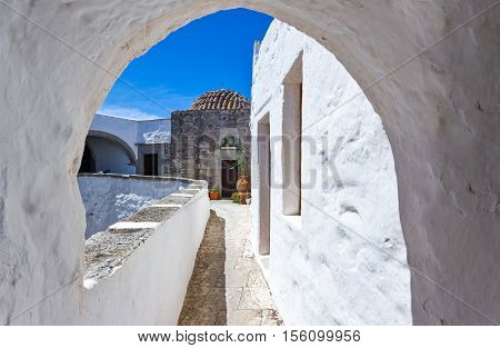 Greece DodecanesePatmos the Agios Joannis Theologos Monastry