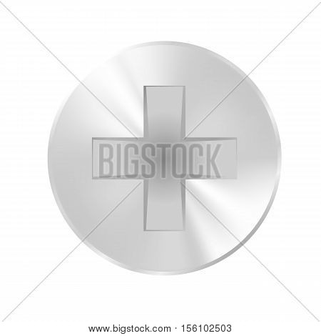 Vector illustration. Cap screws flat glossy surface.