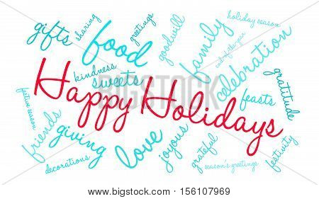 Happy Holidays Word Cloud