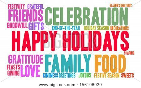 Happy Holidays Word Cloud