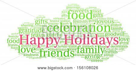 Happy Holidays Word Cloud