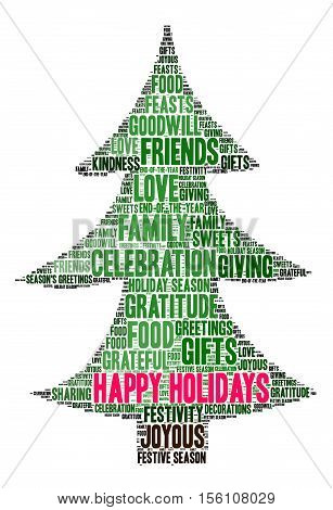 Happy Holidays Word Cloud