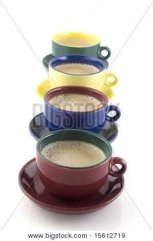 uma linha completa com café