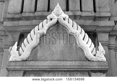 AYUTTHAYA, THAILAND - November 4, 2016: Detail of Ho Hem Monthian Thewarat the shrine of the Golden Palace of God King in the park at the entry of Bang Pa-in Palace in Thailand