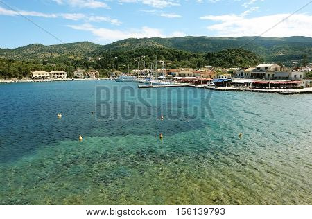 Sivota GREECE May 09 2013: View on the beach and bay of Sivota town on the coast of Ionian sea Greece.