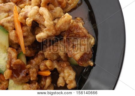 Chinese Food. Sweet And Sour Pork Iwith Wegetables.