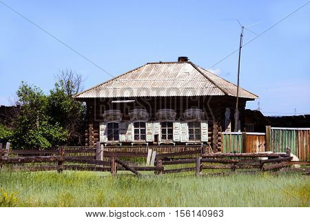 Siberian wooden architecture, Olkhon Island, Baikal Lake