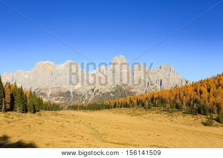 Autumn Panorama From Italian Alps