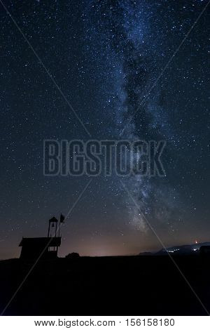 Milky Way Galaxy Over A Chapel In Bulgaria