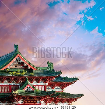 Tengwang PavilionNanchangtraditional ancient Chinese architecture made of wood.