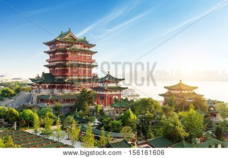 Tengwang PavilionNanchangtraditional ancient Chinese architecture made of wood.