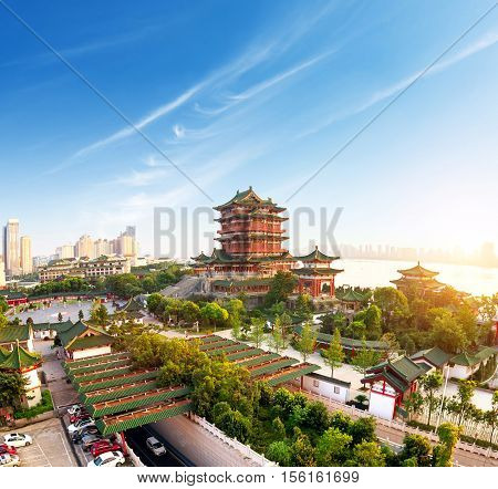 Tengwang PavilionNanchangtraditional ancient Chinese architecture made of wood.