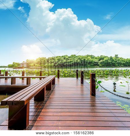 China Hangzhou West Lake natural landscape of the garden.