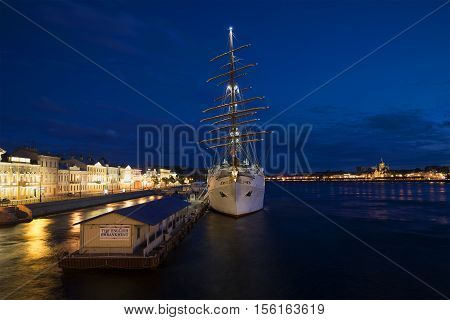 SAINT PETERSBURG, RUSSIA - JULY 06, 2015: View of the cruise ship 
