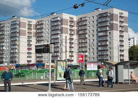Khimki, Russia-September 03. 2016 Railway station Kryukovo in a Zelenograd