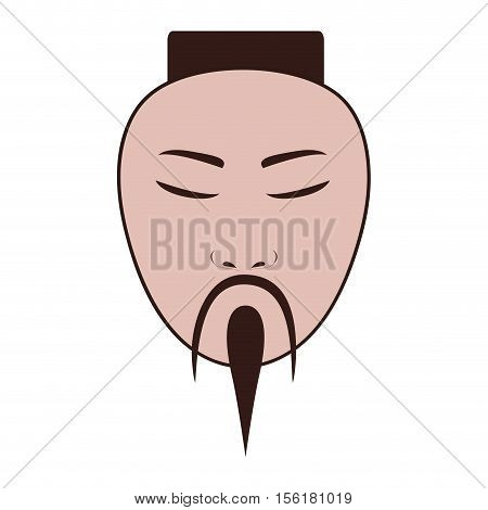 east asian man icon image vector illustration design