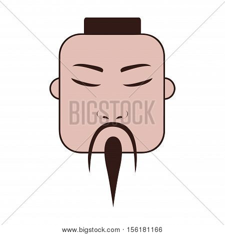 east asian man icon image vector illustration design