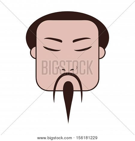 east asian man icon image vector illustration design