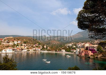Assos alla penisola di Cefalonia in Grecia