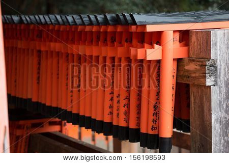 Little Torii For Prayer Write On Small Red Gates