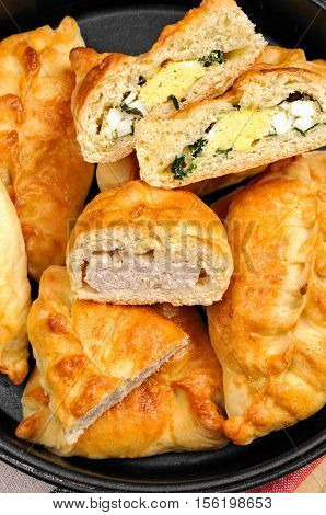 Russian Pirozhki Baked Patties With Meat And Eggs