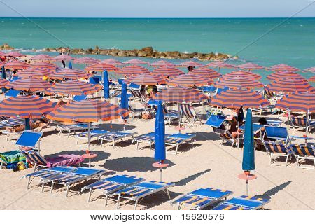 Porto Recanati Sommer am Strand