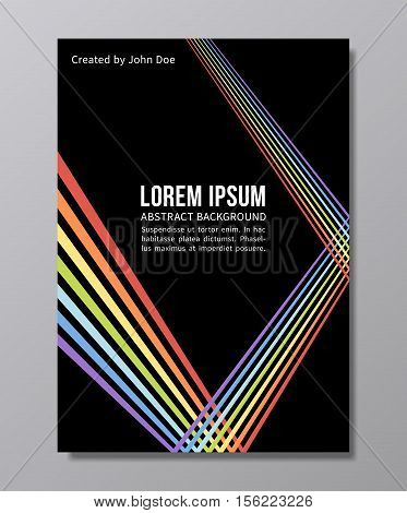 abstract trendy vector background. gay pride poster design in 90's style with rainbow rays