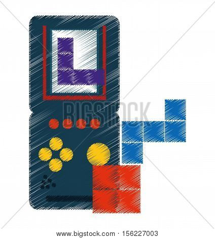 Videogame control icon. Game play leisure gaming and controller theme. Isolated design. Vector illustration