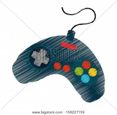 Videogame control icon. Game play leisure gaming and controller theme. Isolated design. Vector illustration