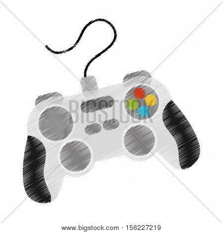 Videogame control icon. Game play leisure gaming and controller theme. Isolated design. Vector illustration