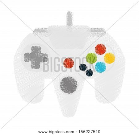 Videogame control icon. Game play leisure gaming and controller theme. Isolated design. Vector illustration