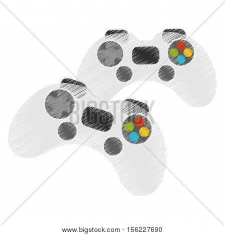 Videogame control icon. Game play leisure gaming and controller theme. Isolated design. Vector illustration