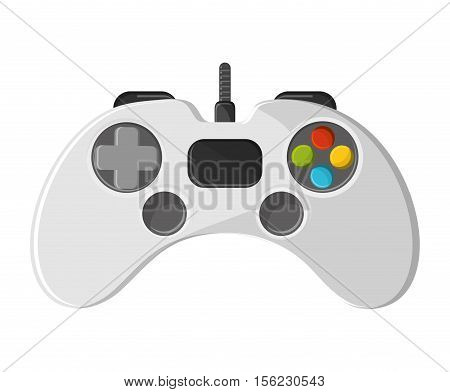 Videogame control icon. Game play leisure gaming and controller theme. Isolated design. Vector illustration