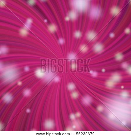 Pink spiral nebula ray in space with stars
