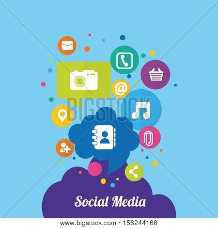 Social media and networking icon vector illustration graphic design