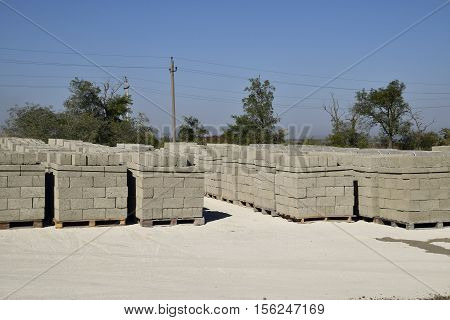 Cinder Blocks, Which Lie In The Bays. Storage Cinder Block