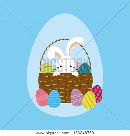 Happy easter card icon vector illustration graphic design