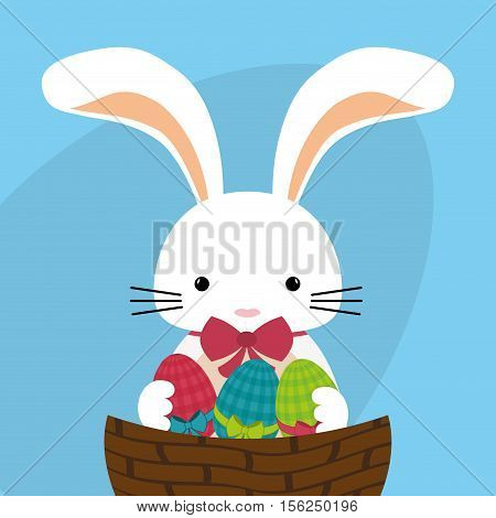 Happy easter card icon vector illustration graphic design