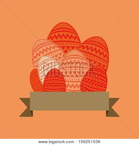 Happy easter card icon vector illustration graphic design