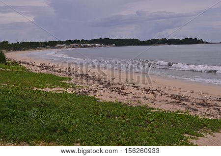 View at Karang Laut Santolo Beach Garut.