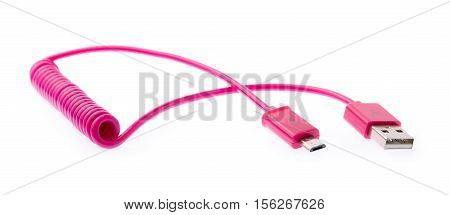 Mobile Phone Cabler Isolated On A White Background