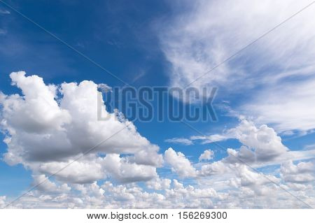 blue sky with tiny clouds for background or backgrop nature concept