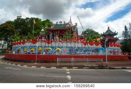 Tua Pek Kong Chinese Temple in Chinatown. Kuching Sarawak. Malaysia. Borneo