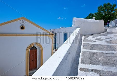 Greece Dodecanese Nissyros the Nikia village on the volcano border