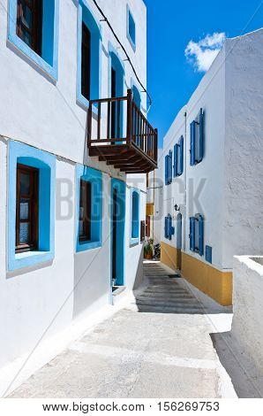 Greece Dodecanese Nissyros the Nikia village on the volcano border