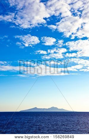 Greece Dodecanese the Nissyros island seen from the sea
