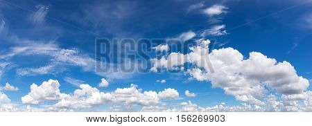 blue sky with cloud panorama panoramic for background or backgrop nature concept