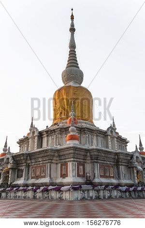 Na Dun pagoda temple at Maha Sarakham in Thailand